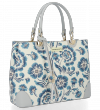 Kožené kabelka kufřík Vittoria Gotti modrá V399
