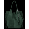 Kožené kabelka shopper bag Vittoria Gotti lahvově zelená B16