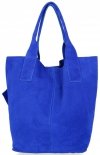 Kožené kabelka shopper bag Genuine Leather kobaltová 801