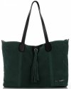 Kožené kabelka shopper bag Vittoria Gotti lahvově zelená V3076