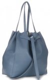 Kožené kabelka shopper bag Genuine Leather modrá 1158