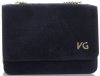 Kožené kabelka listonoška Vittoria Gotti tmavě modrá V3084OD
