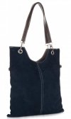 Kožené kabelka listonoška Genuine Leather tmavě modrá 517