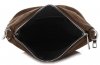 Kožené kabelka listonoška Genuine Leather čokoládová 85A