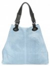 Kožené kabelka shopper bag Vittoria Gotti světle modrá V2L