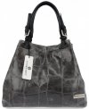 Kožené kabelka shopper bag Vittoria Gotti šedá V692754