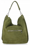 Kožené kabelka univerzální Vittoria Gotti zelená VG42