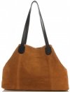 Kožené kabelka shopper bag Vittoria Gotti zrzavá V3076