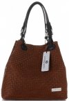 Kožené kabelka shopper bag Vittoria Gotti zrzavá V80047