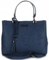 Kožené kabelka kufřík Vittoria Gotti tmavě modrá V27J