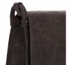 Kožené kabelka listonoška Genuine Leather šedá 0003