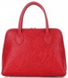 Bőr táska kuffer Genuine Leather piros 80032
