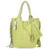 Bőr táska shopper bag Vittoria Gotti lime B16