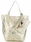 Bőr táska shopper bag Genuine Leather arany 555