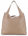 Bőr táska shopper bag Vittoria Gotti bézs V2