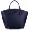 Bőr táska shopper bag Genuine Leather tengerkék 11A