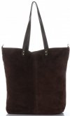 Bőr táska shopper bag Vera Pelle csokoládé 80041