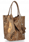 Bőr táska shopper bag Vittoria Gotti földszínű V2472