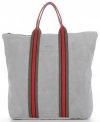 Bőr táska shopper bag Vittoria Gotti világosszürke V689746