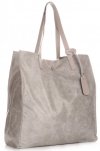 Bőr táska shopper bag Vera Pelle világosszürke 205454