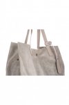 Bőr táska shopper bag Vera Pelle világosszürke 205454