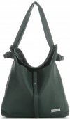 Bőr táska shopper bag Vittoria Gotti palackzöld V5701