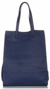 Bőr táska shopper bag Vittoria Gotti tengerkék V8622