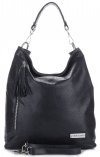 Bőr táska shopper bag Vittoria Gotti fekete V8420