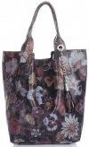 Bőr táska shopper bag Vittoria Gotti tengerkék 8298