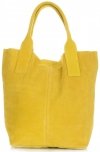 Bőr táska shopper bag Vittoria Gotti sárga V5190