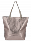 Bőr táska shopper bag Vittoria Gotti barna B24