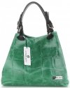 Bőr táska shopper bag Vittoria Gotti sárkányzöld V692754