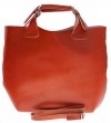 Bőr táska shopper bag Vera Pelle 854 vörös