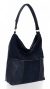 Bőr táska shopper bag Roberto Ricci tengerkék 19141