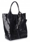 Bőr táska shopper bag Genuine Leather tengerkék 788