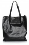 Bőr táska shopper bag Vera Pelle fekete 205454