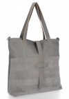 Bőr táska shopper bag Roberto Ricci szürke 18139