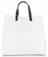 Bőr táska univerzális Genuine Leather fehér 691756