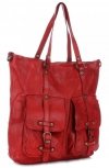 Bőr táska shopper bag Vittoria Gotti piros V3650