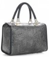 Bőr táska kuffer Genuine Leather szürke 214E