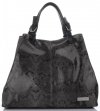 Bőr táska shopper bag Vittoria Gotti szürke V898GPIT