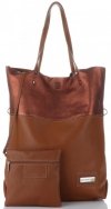 Bőr táska shopper bag Vittoria Gotti vörös V6538