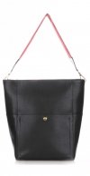 Bőr táska shopper bag Genuine Leather fekete K26