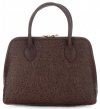 Bőr táska kuffer Genuine Leather csokoládé 80032