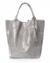 Bőr táska shopper bag Genuine Leather fekete 788