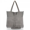 Bőr táska shopper bag Roberto Ricci szürke 18139