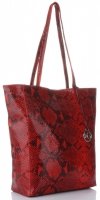 Bőr táska shopper bag Vittoria Gotti piros V16299
