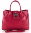 Bőr táska kuffer Vera Pelle 852 piros