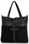 Bőr táska shopper bag Roberto Ricci fekete 18139