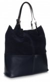 Bőr táska shopper bag Genuine Leather tengerkék 605